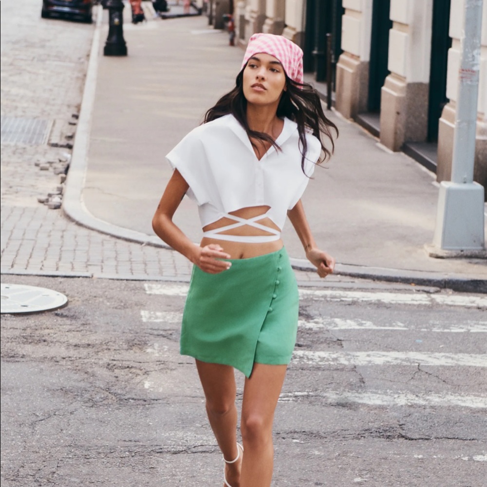 Zara green skort